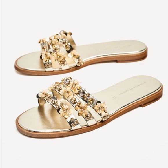 zara flat sandals 2019